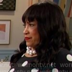 Paulina’s black polka dot dress on Days of our Lives Paulina’s black polka dot dress on Days of our Lives