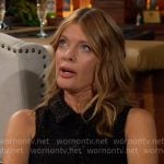 Phyllis’s black tweed top and skirt set on The Young and the Restless Phyllis’s black tweed top and skirt set on The Young and the Restless