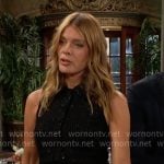 Phyllis’s black tweed top and skirt set on The Young and the Restless Phyllis’s black tweed top and skirt set on The Young and the Restless