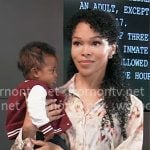 Portia’s abstract print top on General Hospital Portia’s abstract print top on General Hospital