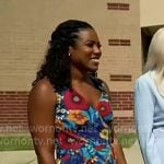 Priscilla Thompson’s blue floral print dress on Today Priscilla Thompson’s blue floral print dress on Today