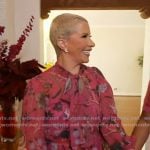 Rebecca King-Crews’ pink floral tie neck dress on Tamron Hall Show Rebecca King-Crews’ pink floral tie neck dress on Tamron Hall Show