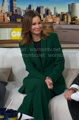 Rebecca’s green and blazer and pants on Good Morning America Rebecca’s green and blazer and pants on Good Morning America