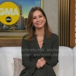 Rebecca's green ribbed midi dress on Good Morning America Rebecca's green ribbed midi dress on Good Morning America