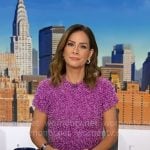 Rebecca's purple fuzzy top on Good Morning America Rebecca's purple fuzzy top on Good Morning America
