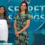 Rhiannon’s floral print midi dress on Good Morning America Rhiannon’s floral print midi dress on Good Morning America