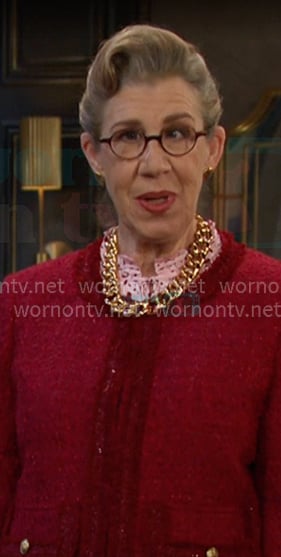 Rita's red tweed jacket on Days of our Lives