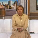 Robin's beige belted shirtdress on Good Morning America