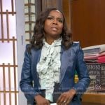Robin's blue leather jacket on Good Morning America Robin's blue leather jacket on Good Morning America