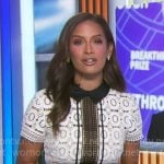 Rocsi’s black and white lace dress on Good Morning America Rocsi’s black and white lace dress on Good Morning America