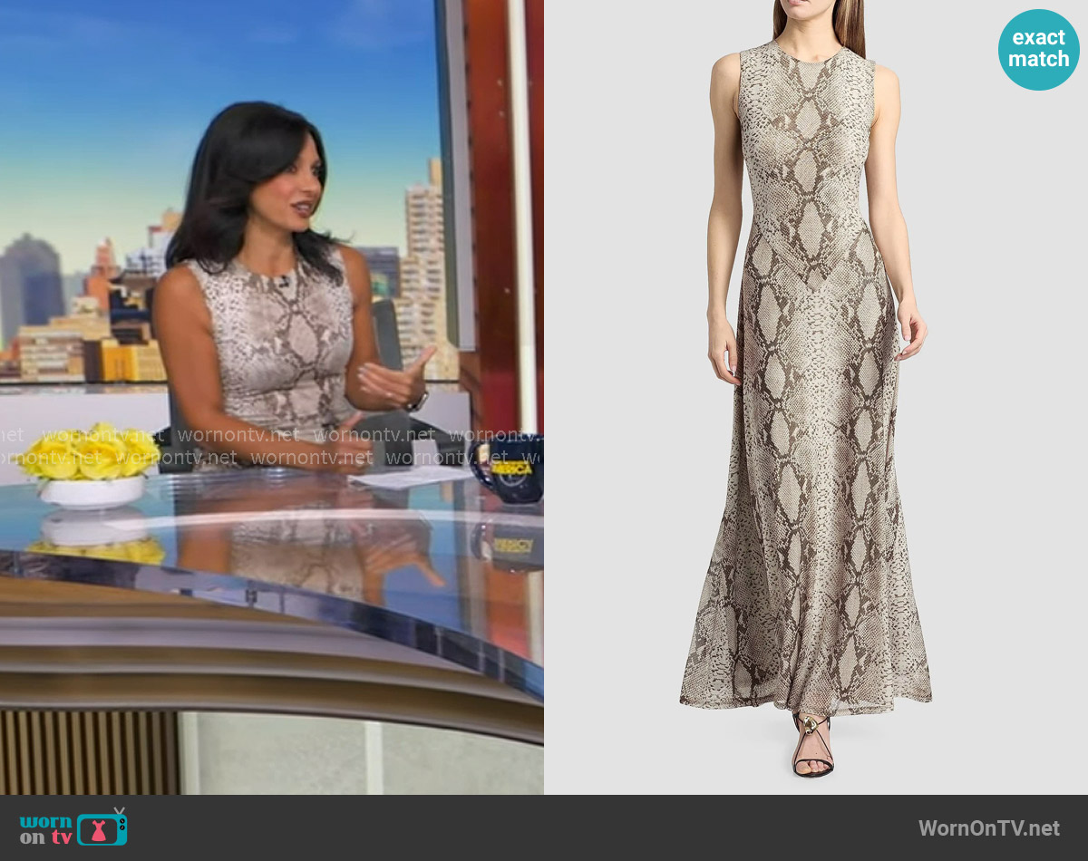 Big Scrub Python WornOnTV: Dr. Tara Narula’s snake skin print dress on Good Morning ...