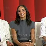 Sai De Silva’s grey top and black pencil skirt on Today Sai De Silva’s grey top and black pencil skirt on Today