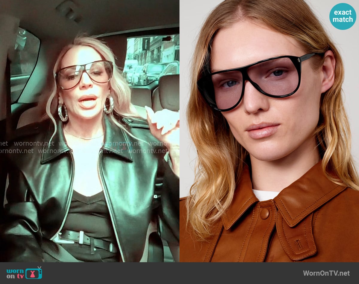 Saint Laurent Aviator-style Acetate Sunglasses worn by Daisy Toye on The Real Housewives of New York City Saint Laurent Aviator-style Acetate Sunglasses worn by Daisy Toye on The Real Housewives of New York City