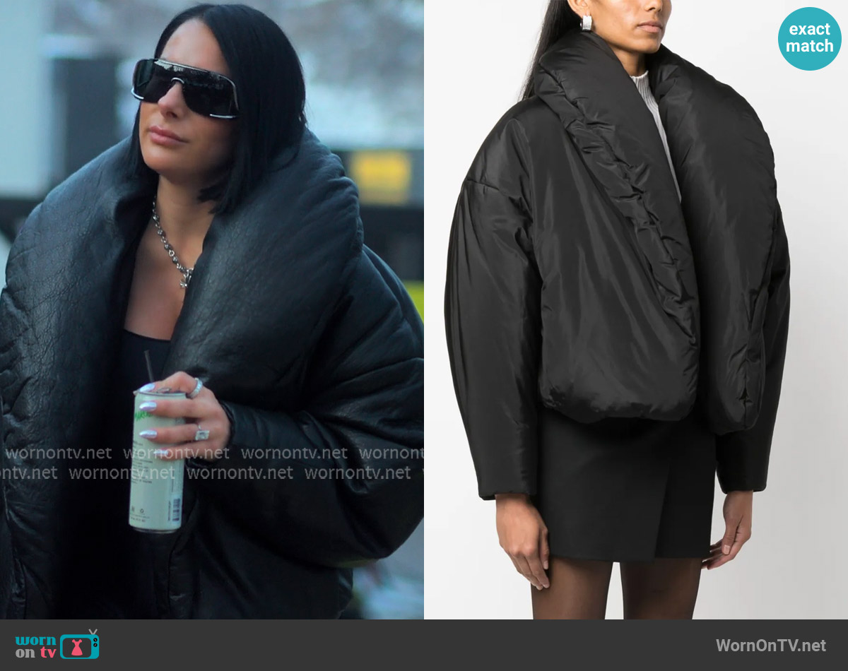 Saint Laurent Shawl-lapel silk oversized jacket worn by Ashley Earle on Earle Meets World