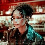Sai’s brown leather bomber jacket on The Real Housewives of New York City Sai’s brown leather bomber jacket on The Real Housewives of New York City