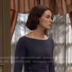Sarah’s navy long sleeve buttoned top on Days of our Lives Sarah’s navy long sleeve buttoned top on Days of our Lives