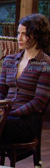 Sarah’s striped cardigan on Days of our Lives Sarah’s striped cardigan on Days of our Lives