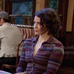 Sarah’s striped cardigan on Days of our Lives Sarah’s striped cardigan on Days of our Lives