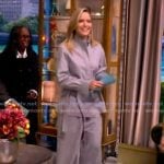 Sara's gray belted jacket and pants on The View Sara's gray belted jacket and pants on The View