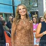 Savannah’s beige floral lace dress on Today Savannah’s beige floral lace dress on Today