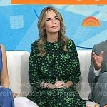 Savannah’s black and green floral midi dress on Today