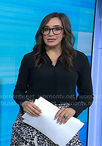 Savannah's black button down shirt on Today