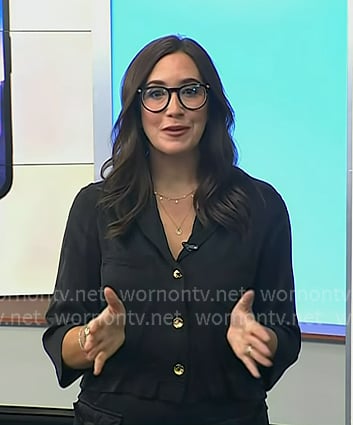 Savannah’s black button shirt on Today