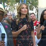 Savannah’s black pansy print dress on Today
