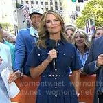 Savannah’s blue button front pleated dress on Today