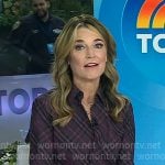 Savannah’s plaid button down shirt and black skirt on Today