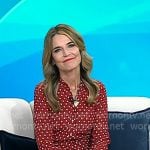 Savannah’s red polka dot shirtdress on Today