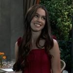 Scout’s red ruffle hem mini dress on General Hospital Scout’s red ruffle hem mini dress on General Hospital