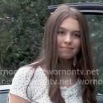 Scout's white floral top on General Hospital