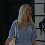 Serena's blue pleated shirtdress on General Hospital Serena's blue pleated shirtdress on General Hospital