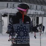 Shai’s blue bandana print ski jacket on Next Gen NYC Shai’s blue bandana print ski jacket on Next Gen NYC