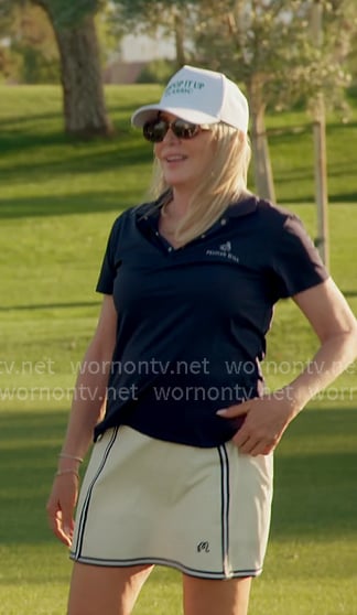 Shannon's ivory striped mini skirt on The Real Housewives of Orange County