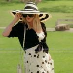 Shannon’s white polka dot print dress on The Real Housewives of Orange County Shannon’s white polka dot print dress on The Real Housewives of Orange County