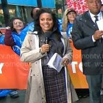 Sheinelle's beige rain coat on Today