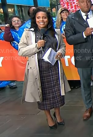 Sheinelle’s beige rain coat on Today