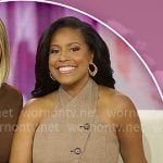 Sheinelle's brown opening scene vest and pants on Today