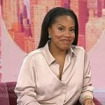 Sheinelle's pink satin shirt on Today