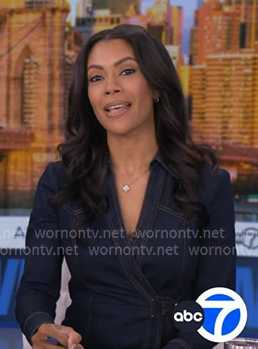 Shirleen’s denim wrap dress on Good Morning America
