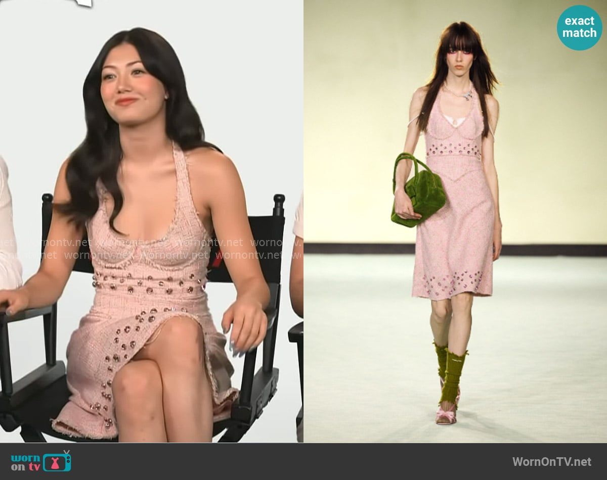 Shushu Tong Spring Summer 2026 Collection worn by Miku Martineau on Access Hollywood