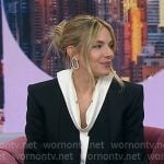 Sienna Miller's white v-neck blouse and jacket on Today