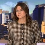 Sophie’s beige check jacket on Good Morning America Sophie’s beige check jacket on Good Morning America