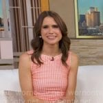 Sophie’s pink gingham dress on Good Morning America Sophie’s pink gingham dress on Good Morning America