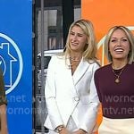 Stefani Berkin’s white pant suit on Today