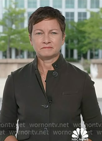Stephanie's dark green jacket on Today