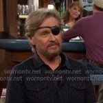 Steve’s black abstract print shirt on Days of our Lives