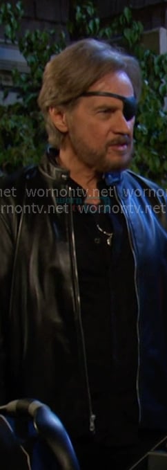 Steve's black leather racer jacket on Days of our Lives